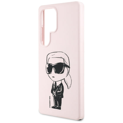 MagSafe hoesje voor Samsung Galaxy S25 Ultra S938, Karl Lagerfeld, Silicone Graffiti, Roze