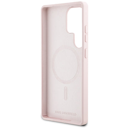MagSafe hoesje voor Samsung Galaxy S25 Ultra S938, Karl Lagerfeld, Silicone Graffiti, Roze
