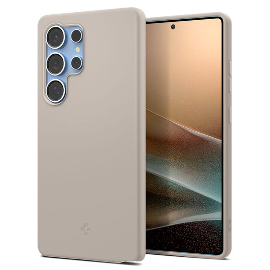 MagSafe hoesje voor Samsung Galaxy S25 Ultra S938, Spigen, Silicone Fit, Beige