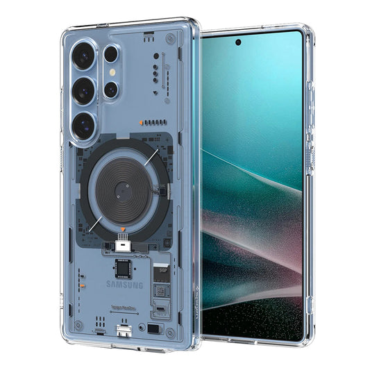 MagSafe hoesje voor Samsung Galaxy S25 Ultra S938, Spigen, Ultra Hybrid Neo One, Transparant