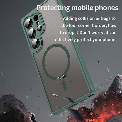 MagSafe-hoesje voor Samsung Galaxy S25 Ultra S938, Techsuit, HaloFrost II, Groen