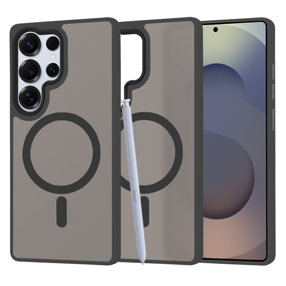 MagSafe hoes voor Samsung Galaxy S25 Ultra S938, Techsuit, HaloFrost, Zwart