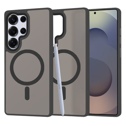 MagSafe hoes voor Samsung Galaxy S25 Ultra S938, Techsuit, HaloFrost, Zwart