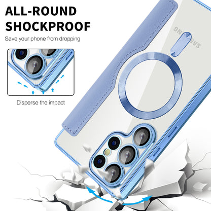 MagSafe-hoes voor Samsung Galaxy S25 Ultra S938, Techsuit, SmartMag Book, Blauw