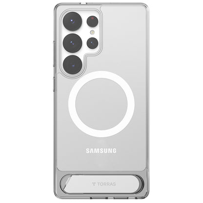 MagSafe hoes voor Samsung Galaxy S25 Ultra S938, Torras, Pstand, Transparant