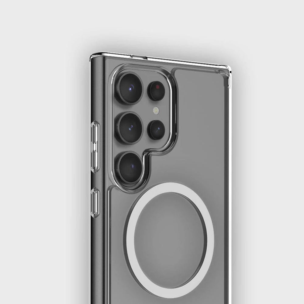MagSafe hoesje voor Samsung Galaxy S26 S942, Blueo, Crystal+ Anti-Drop, Transparant