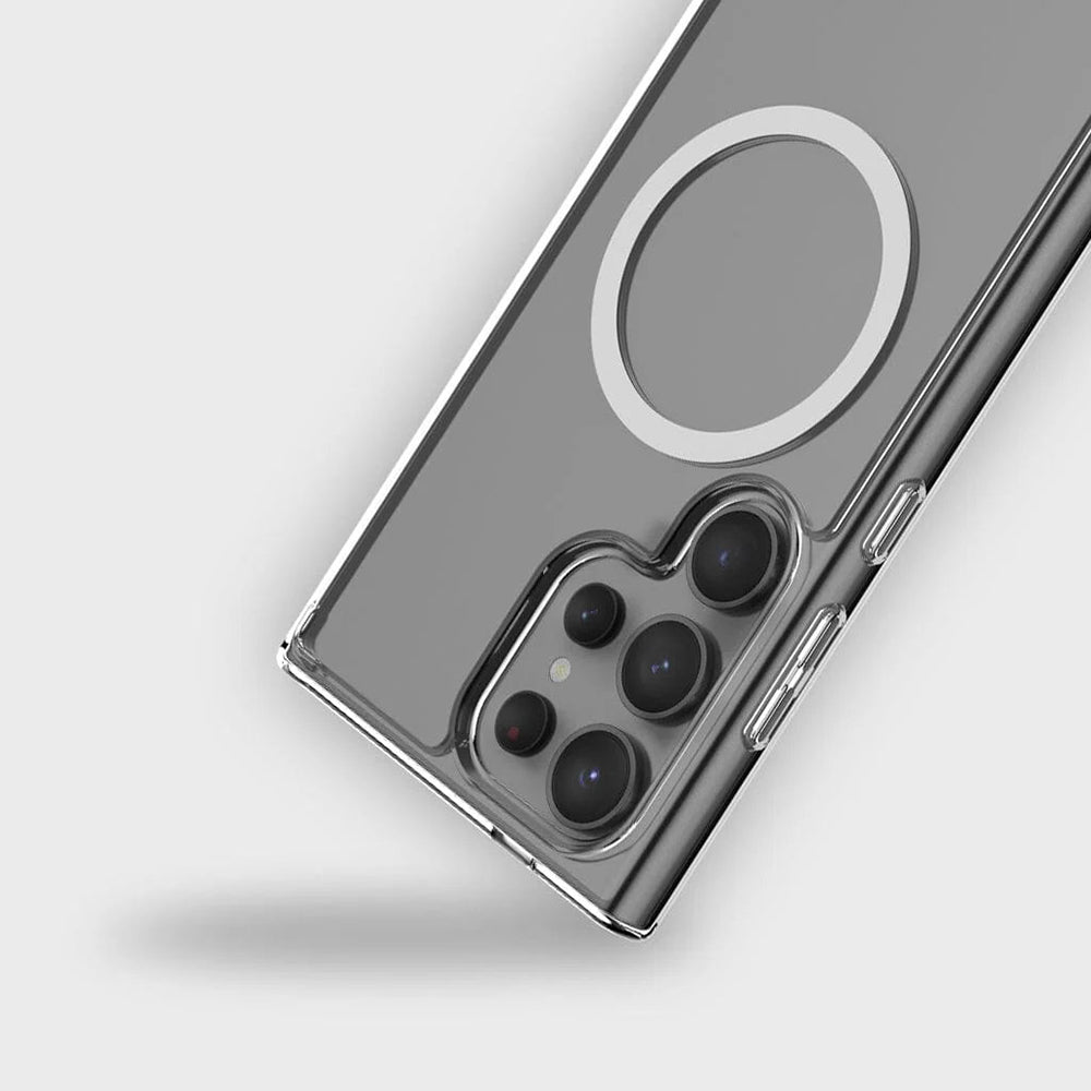 MagSafe hoesje voor Samsung Galaxy S26 S942, Blueo, Crystal+ Anti-Drop, Transparant