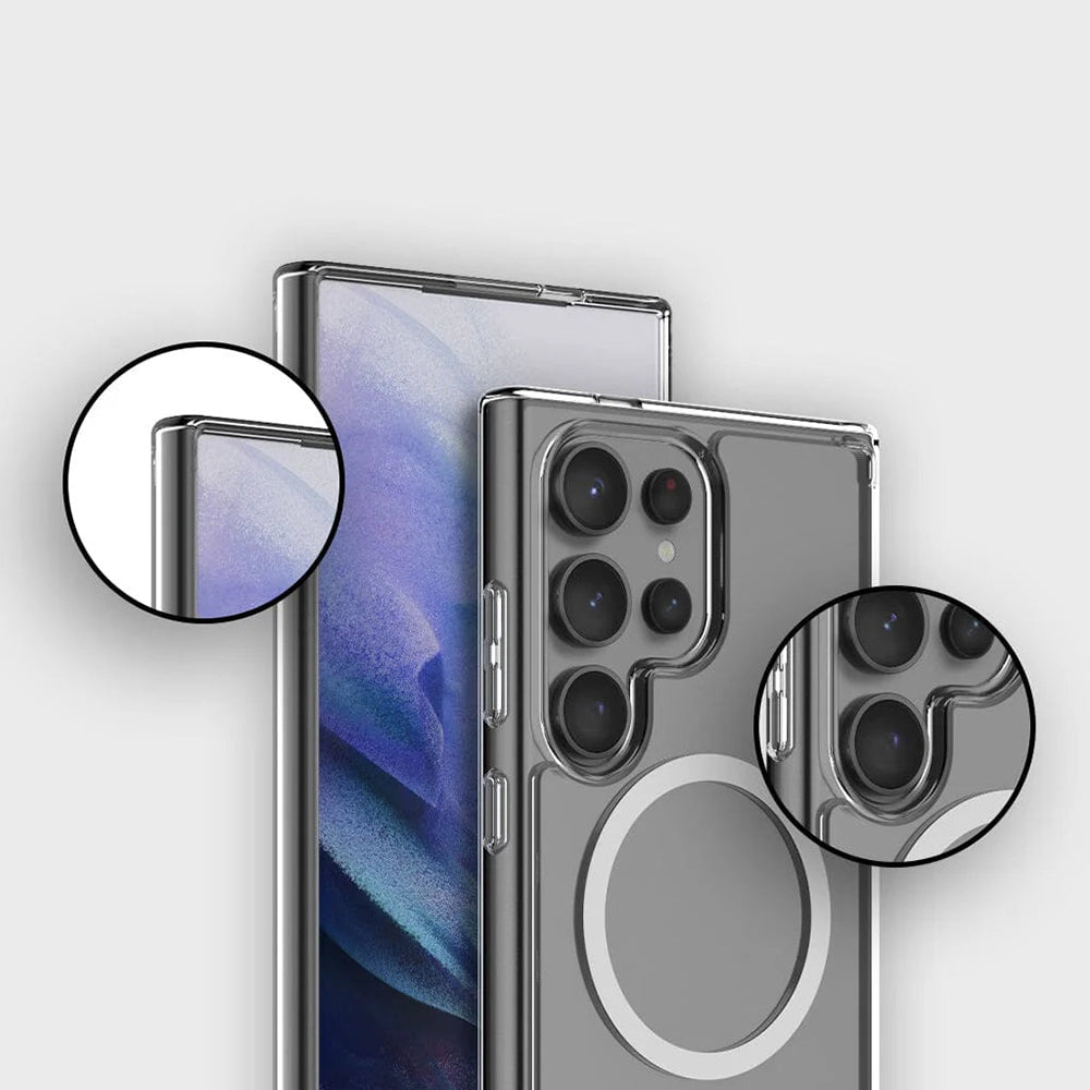 MagSafe hoesje voor Samsung Galaxy S26 S942, Blueo, Crystal+ Anti-Drop, Transparant