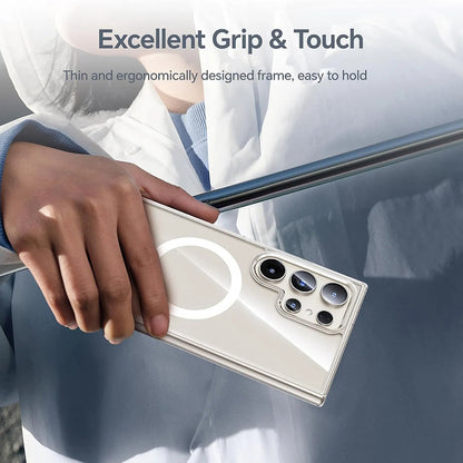 MagSafe hoesje voor Samsung Galaxy S26 S942, Blueo, Crystal+ Anti-Drop, Transparant