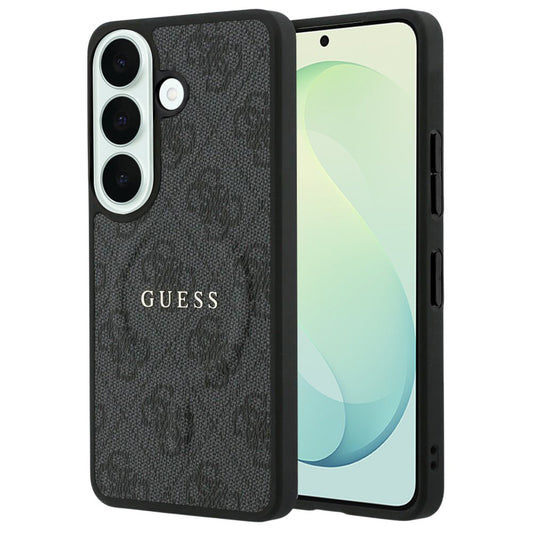 MagSafe-hoesje voor Samsung Galaxy S26 FE S741, Guess, 4G Embossed Ring Classic Logo, zwart