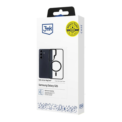 MagSafe hoesje voor Samsung Galaxy S26 Plus, 3MK, Satin Armor, Transparant