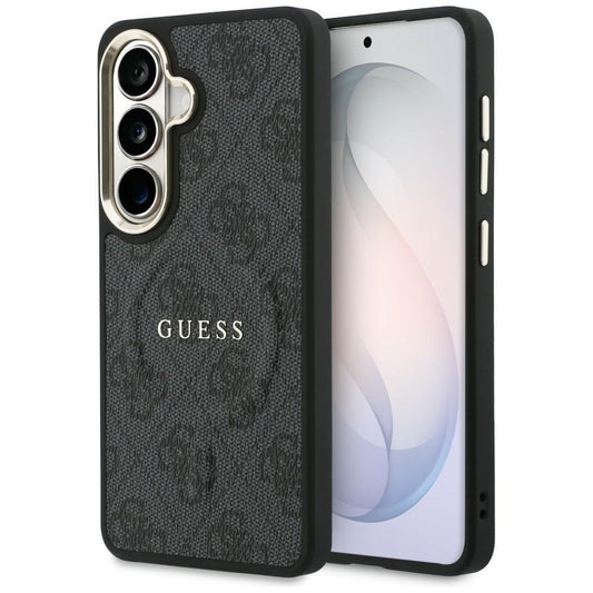 MagSafe-hoes voor Samsung Galaxy S26 Plus S947, Guess, 4G Geëmboste Ring, Zwart