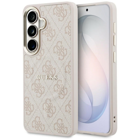 MagSafe-hoesje voor Samsung Galaxy S26 Plus S947, Guess, 4G Geëmbossede Ring, Roze