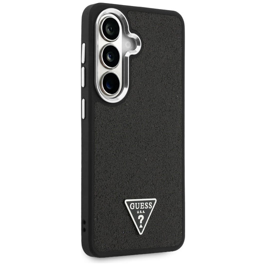 MagSafe-hoesje voor Samsung Galaxy S26 Plus S947, Guess, Fixed Glitter Triangle Logo, Zwart
