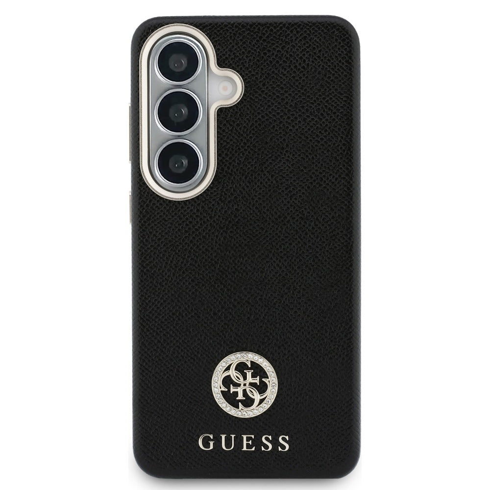 MagSafe hoesje voor Samsung Galaxy S26 Plus S947, Guess, Rhinestone Round Logo, Zwart
