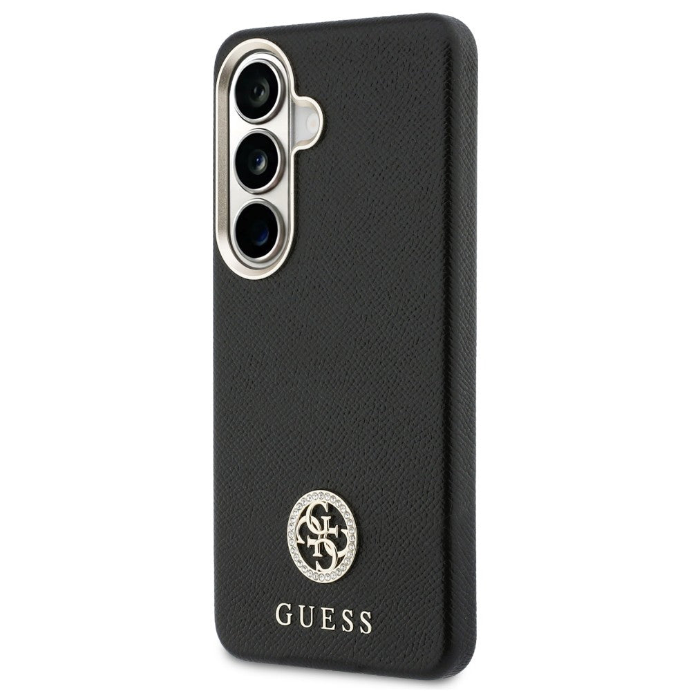 MagSafe hoesje voor Samsung Galaxy S26 Plus S947, Guess, Rhinestone Round Logo, Zwart