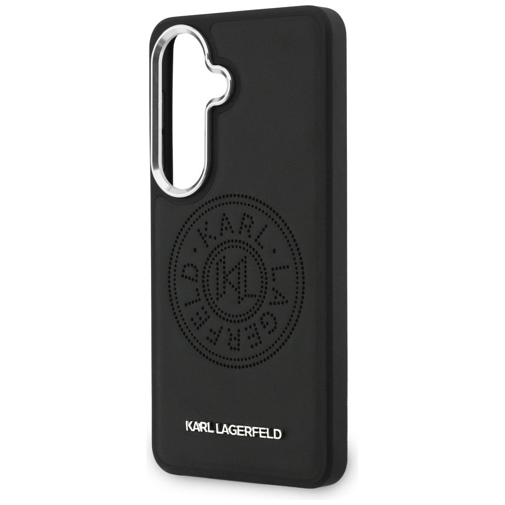 MagSafe-hoesje voor Samsung Galaxy S26 Plus S947, Karl Lagerfeld, Karl Round Point Logo, Zwart