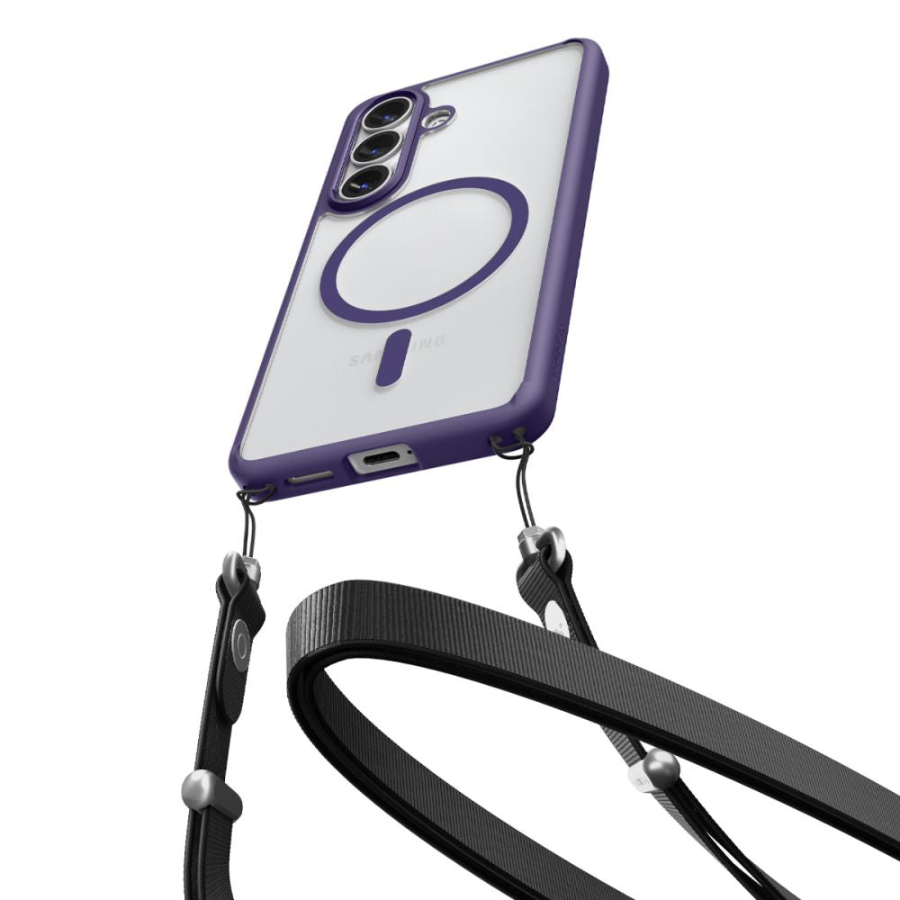 Hoes MagSafe voor Samsung Galaxy S26 Plus S947, Spigen, Ultra Hybrid, Donkerpaars ACS11214