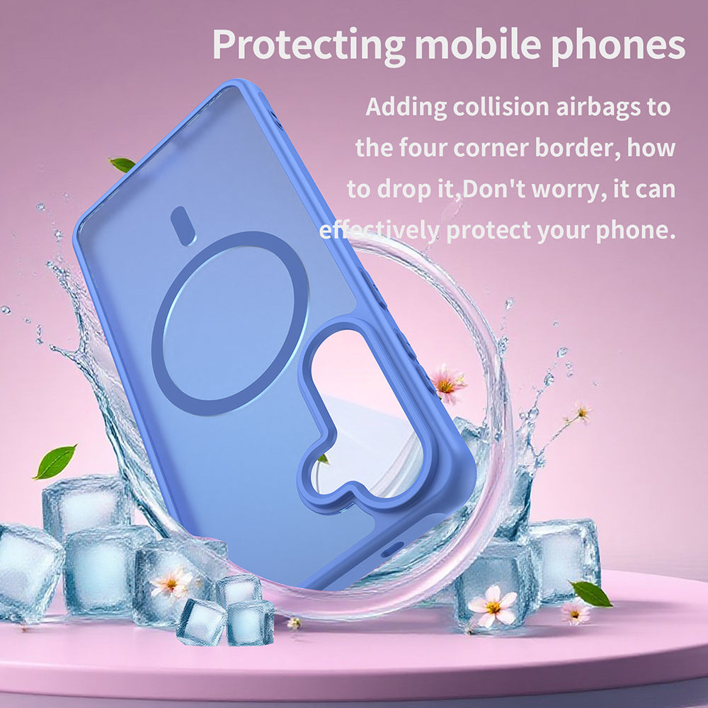 MagSafe hoesje voor Samsung Galaxy S26 Plus, Techsuit, HaloFrost II, Blauw