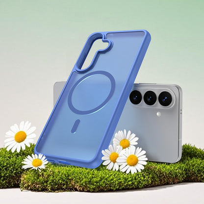 MagSafe hoesje voor Samsung Galaxy S26 Plus, Techsuit, HaloFrost II, Blauw