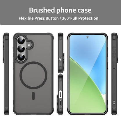 MagSafe hoesje voor Samsung Galaxy S26 Plus, Techsuit, HaloFrost II, Zwart