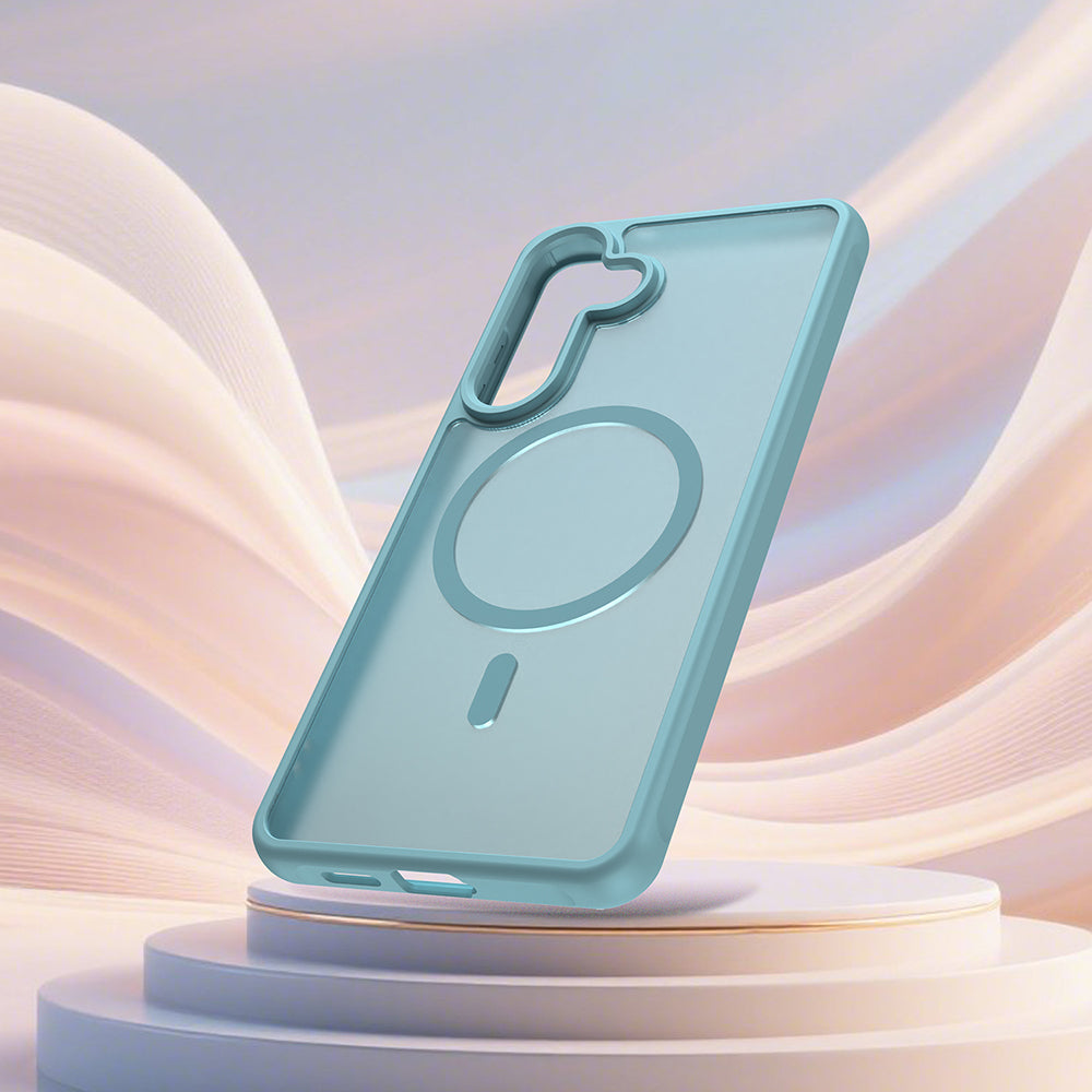 MagSafe hoesje voor Samsung Galaxy S26 Plus, Techsuit, HaloFrost II, Lichtgroen