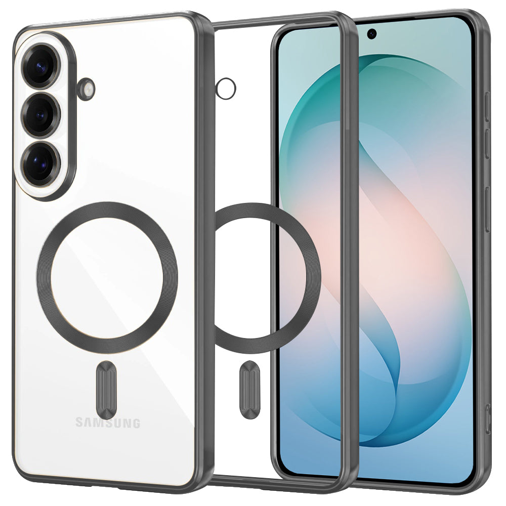 MagSafe hoesje voor Samsung Galaxy S26 Plus, Techsuit, Luxury Crystal, Zwart