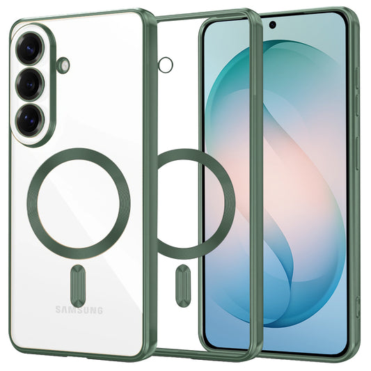 MagSafe hoesje voor Samsung Galaxy S26 Plus, Techsuit, Luxury Crystal, Donkergroen
