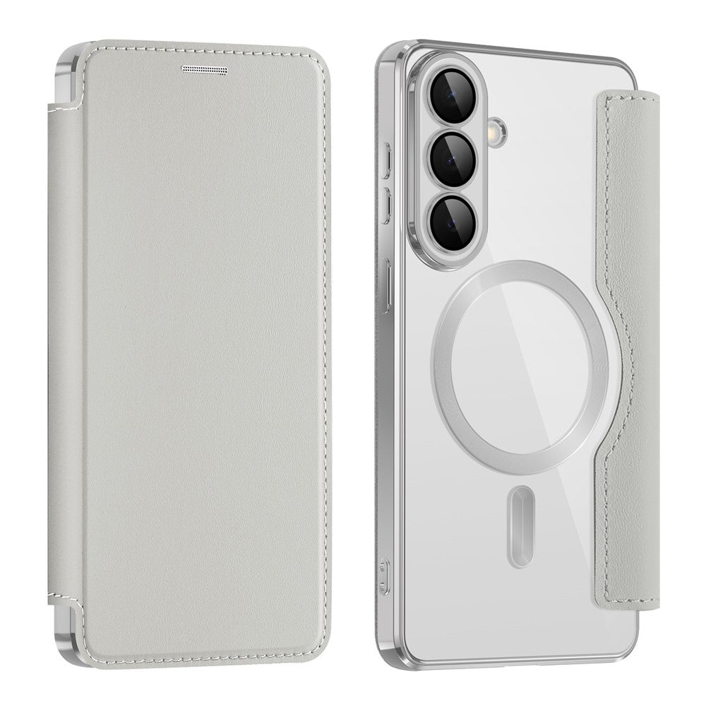 MagSafe hoes voor Samsung Galaxy S26 Plus, Techsuit, SmartMag Book, Gri