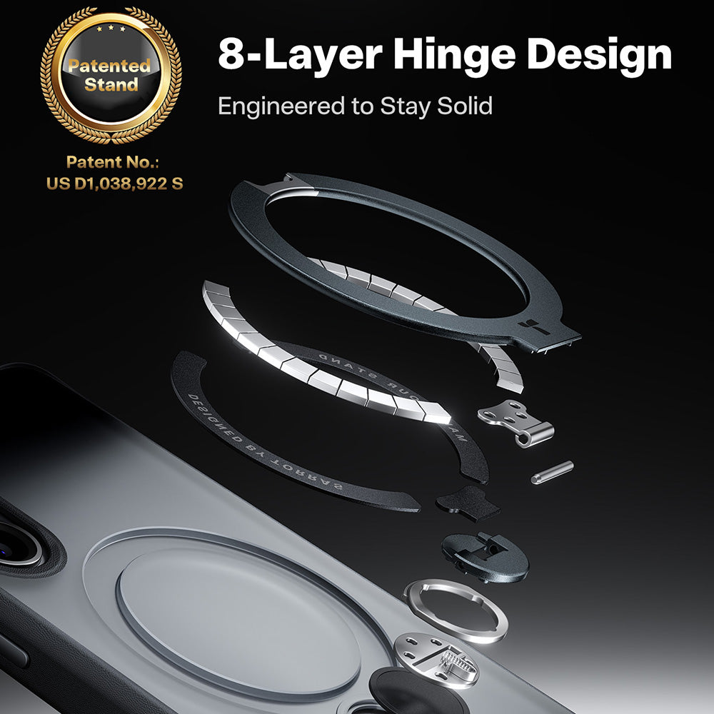 MagSafe Case for Samsung Galaxy S26 Plus, Torras, Ostand Spin, Black