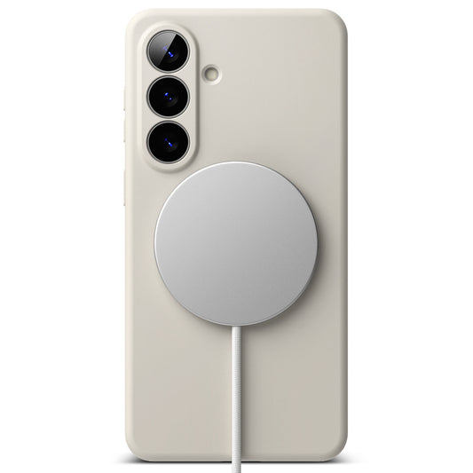 MagSafe hoesje voor Samsung Galaxy S26, Ringke, Siliconen, Crème