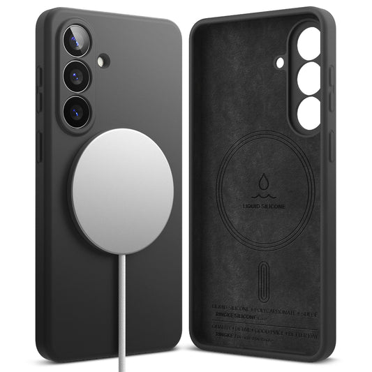 MagSafe hoesje voor Samsung Galaxy S26, Ringke, Siliconen, Zwart