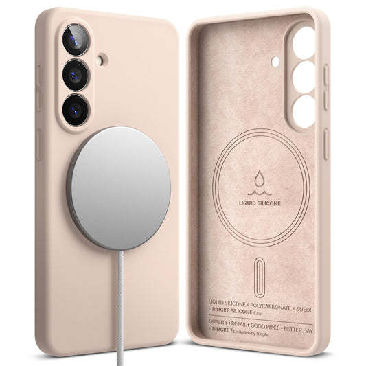 MagSafe hoesje voor Samsung Galaxy S26, Ringke, Siliconen, Roze