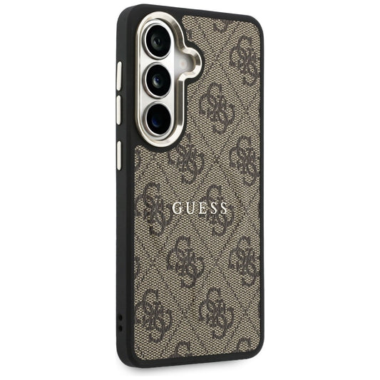 MagSafe hoesje voor Samsung Galaxy S26 S942, Guess, 4G Embossed Ring, Bruin