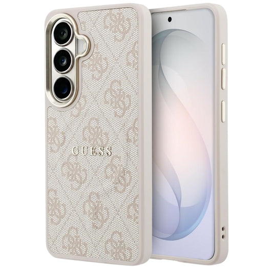 MagSafe hoesje voor Samsung Galaxy S26 S942, Guess, 4G Embossed Ring, Roze