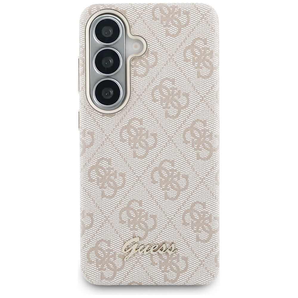 MagSafe hoesje voor Samsung Galaxy S26 S942, Guess, 4G Script Logo, Roze