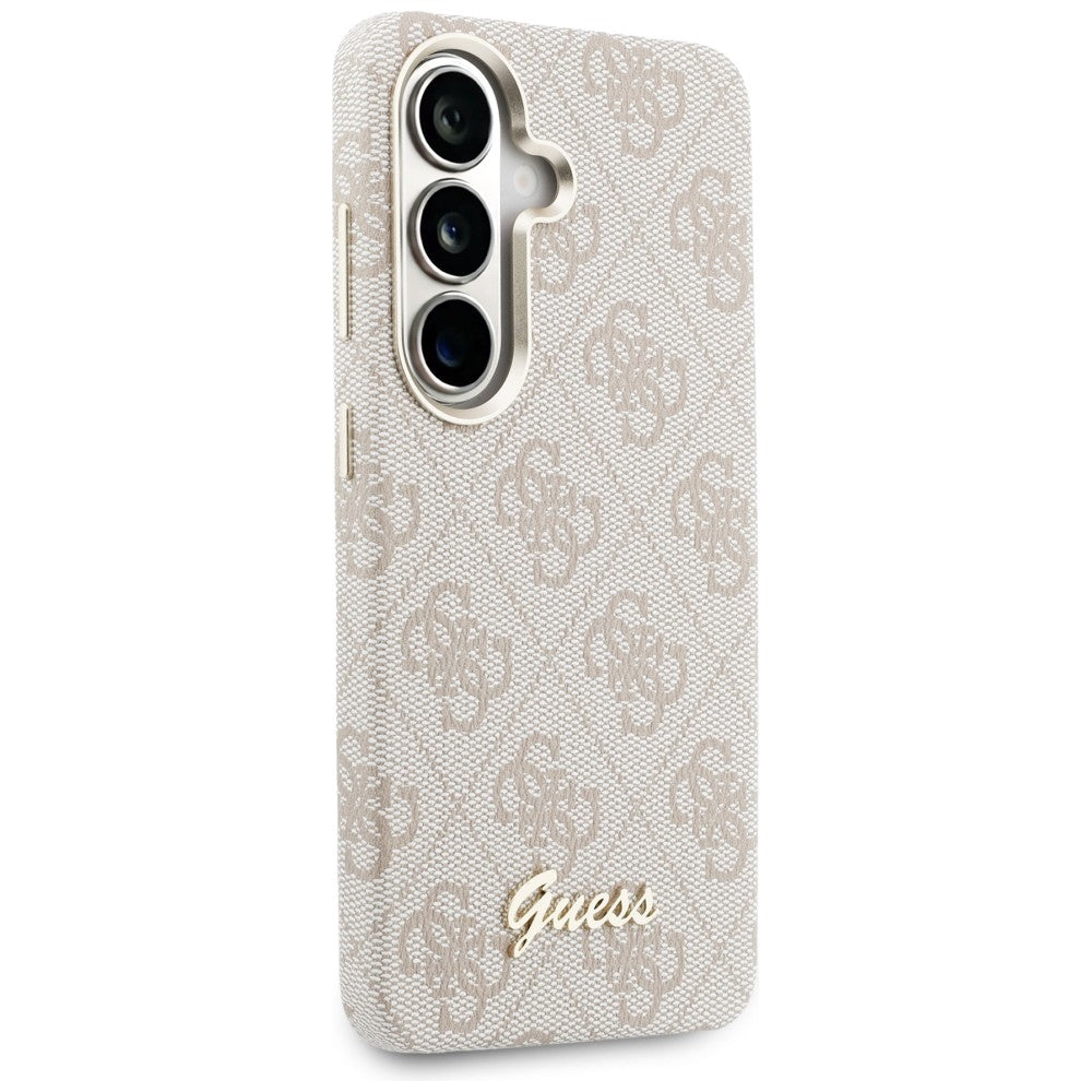 MagSafe hoesje voor Samsung Galaxy S26 S942, Guess, 4G Script Logo, Roze