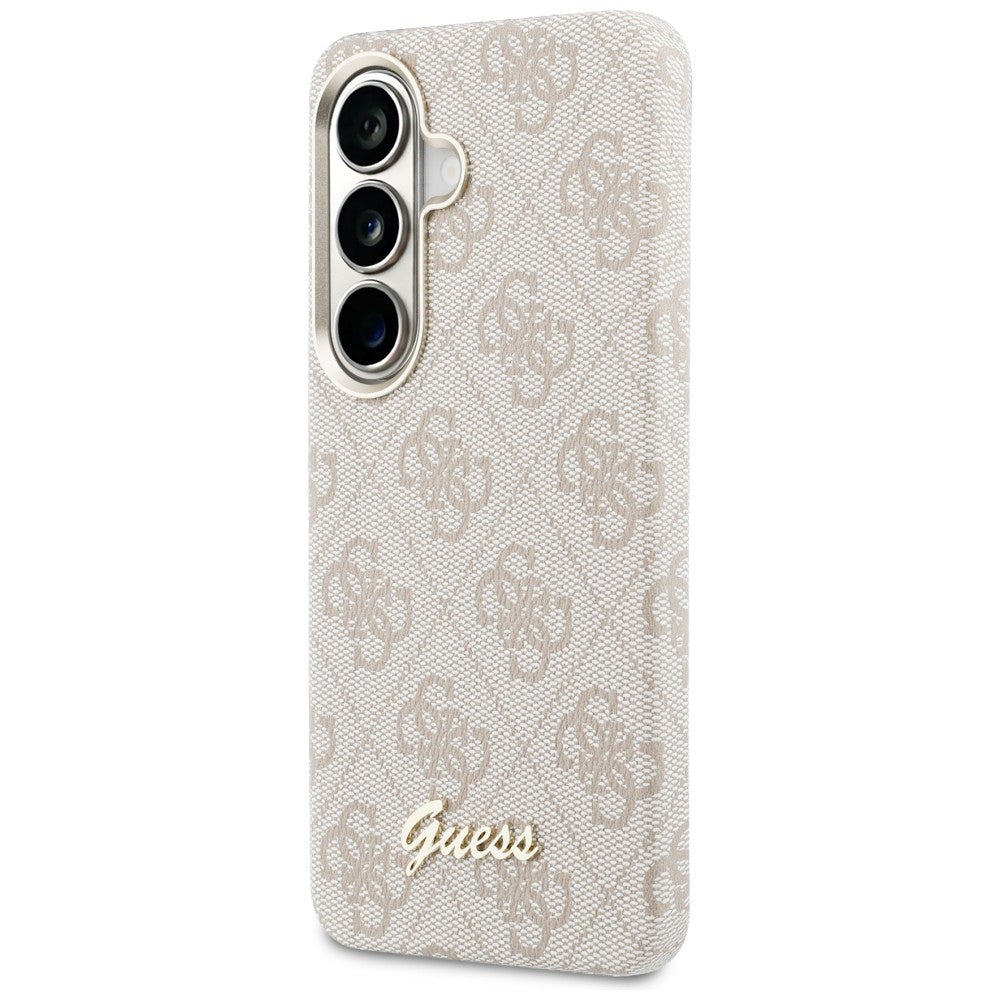 MagSafe hoesje voor Samsung Galaxy S26 S942, Guess, 4G Script Logo, Roze