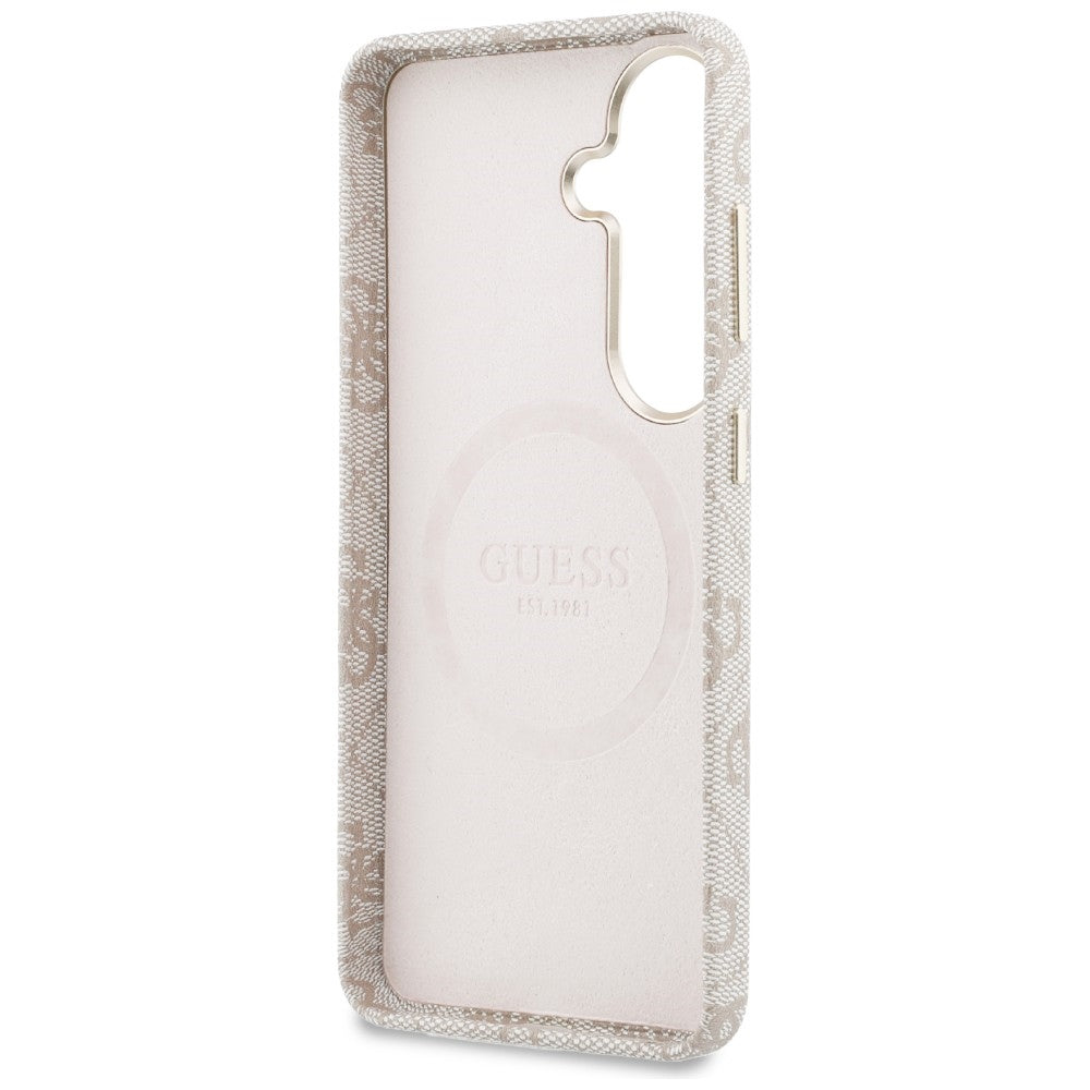MagSafe hoesje voor Samsung Galaxy S26 S942, Guess, 4G Script Logo, Roze