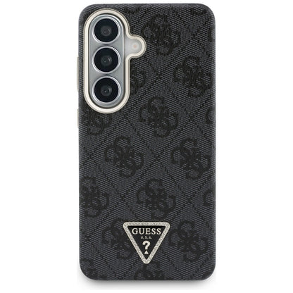 MagSafe hoesje voor Samsung Galaxy S26 S942, Guess, 4G Triangle Logo, Zwart