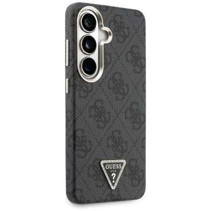 MagSafe hoesje voor Samsung Galaxy S26 S942, Guess, 4G Triangle Logo, Zwart