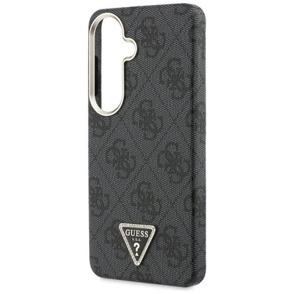 MagSafe hoesje voor Samsung Galaxy S26 S942, Guess, 4G Triangle Logo, Zwart