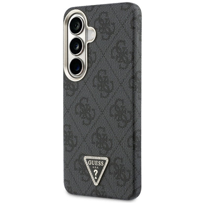 MagSafe hoesje voor Samsung Galaxy S26 S942, Guess, 4G Triangle Logo, Zwart