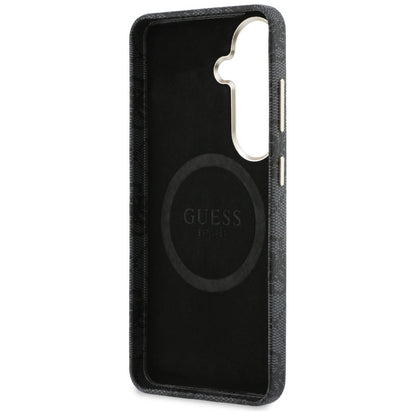MagSafe hoesje voor Samsung Galaxy S26 S942, Guess, 4G Triangle Logo, Zwart