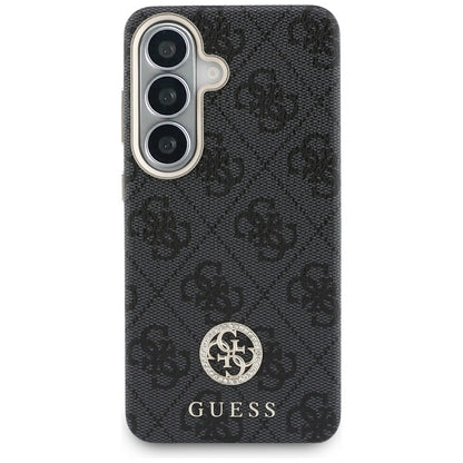 MagSafe Case for Samsung Galaxy S26 S942, Guess, Rhinestone Round Logo, Black