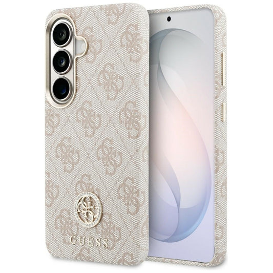 MagSafe hoesje voor Samsung Galaxy S26 S942, Guess, Rhinestone Round Logo, Roze