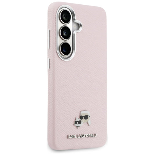 MagSafe hoesje voor Samsung Galaxy S26 S942, Karl Lagerfeld, Karl & Choupette Head's Pin, Roze
