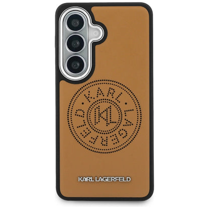 MagSafe hoes voor Samsung Galaxy S26 S942, Karl Lagerfeld, Karl Round Point Logo, Bruin