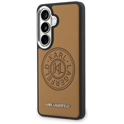 MagSafe hoes voor Samsung Galaxy S26 S942, Karl Lagerfeld, Karl Round Point Logo, Bruin