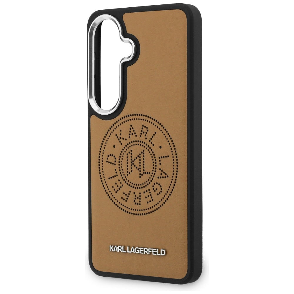 MagSafe hoes voor Samsung Galaxy S26 S942, Karl Lagerfeld, Karl Round Point Logo, Bruin